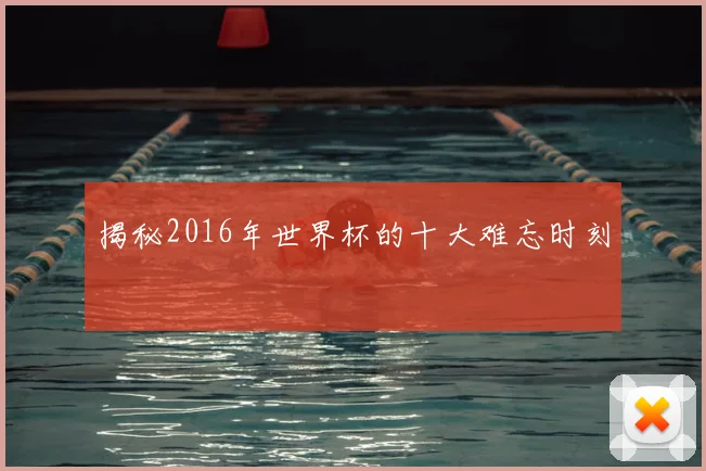 揭秘2016年世界杯的十大难忘时刻